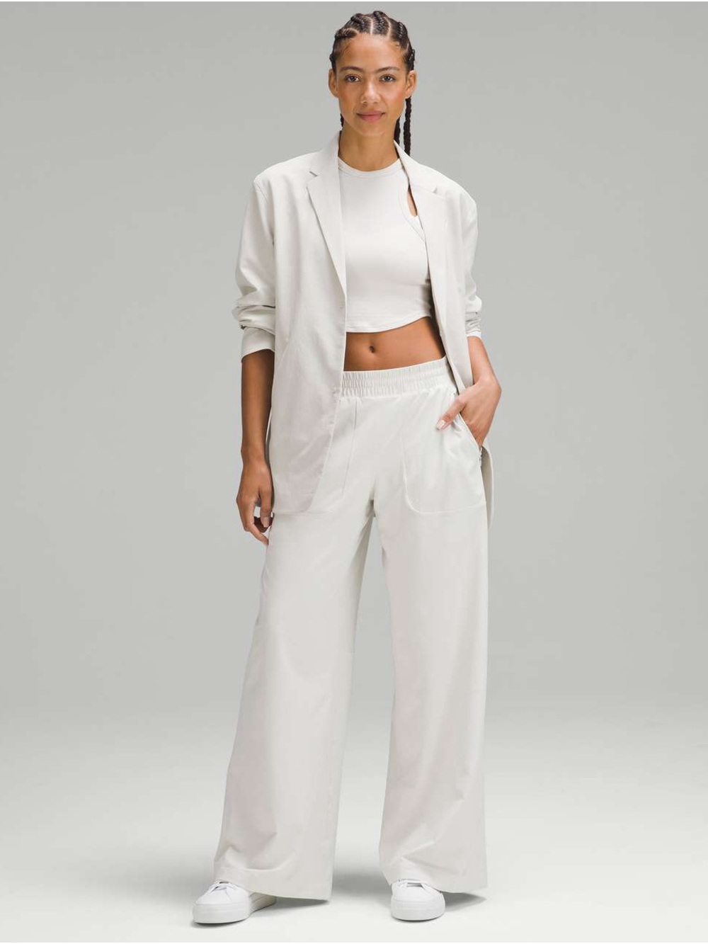Lululemon Wide-Leg High-Rise Pants in Off-White size 8